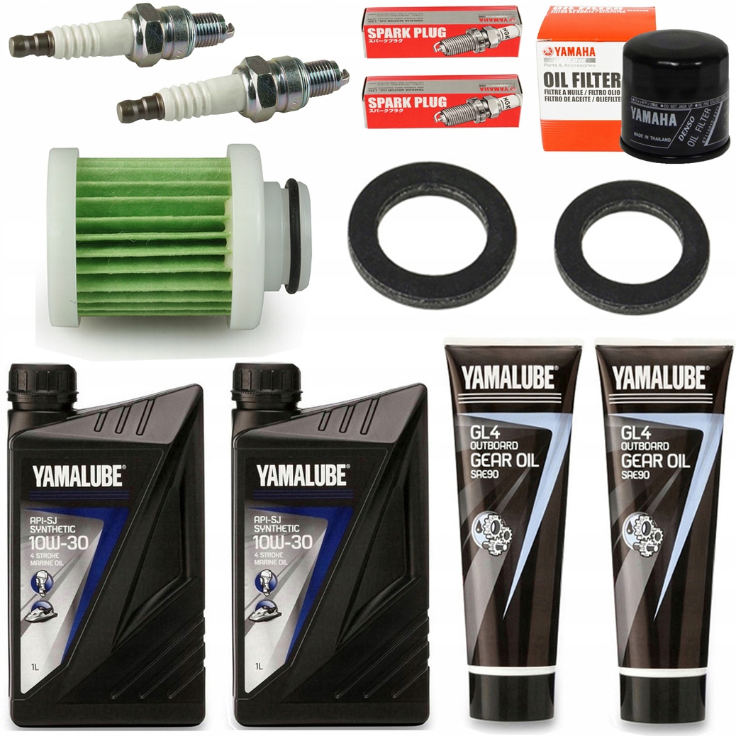 F25G zestaw serwisowy Yamaha Yamalube 10W30 filtry