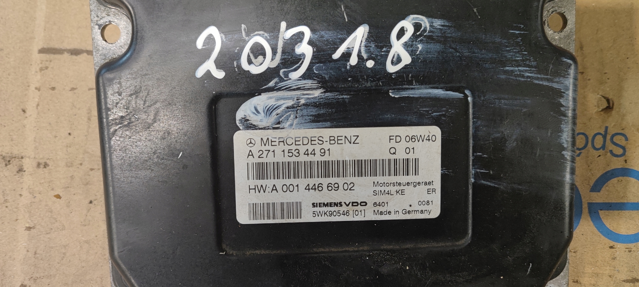 MERCEDES C KLASA W203 computer control unit of the engine 1.8 compressor;
