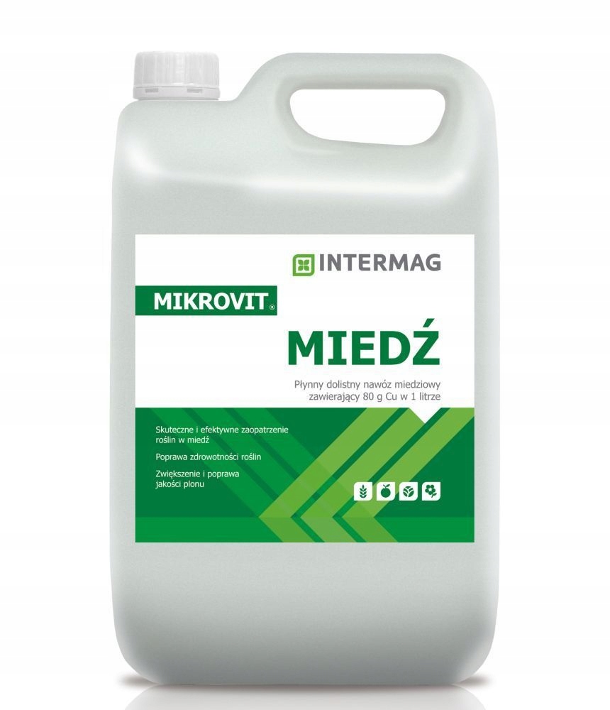 Mikrovit Měď 80 g Cu 5 l Intermag listové hnojivo profikaltika obilí cibule
