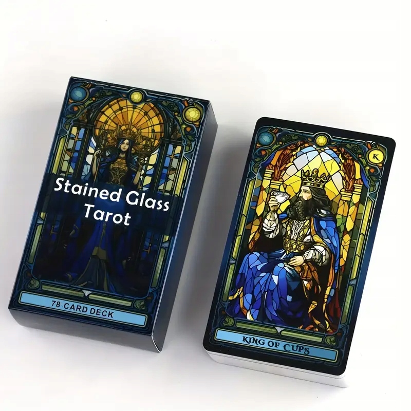 Karty tarot z witrażami Stained Glass Tarot 78 szt