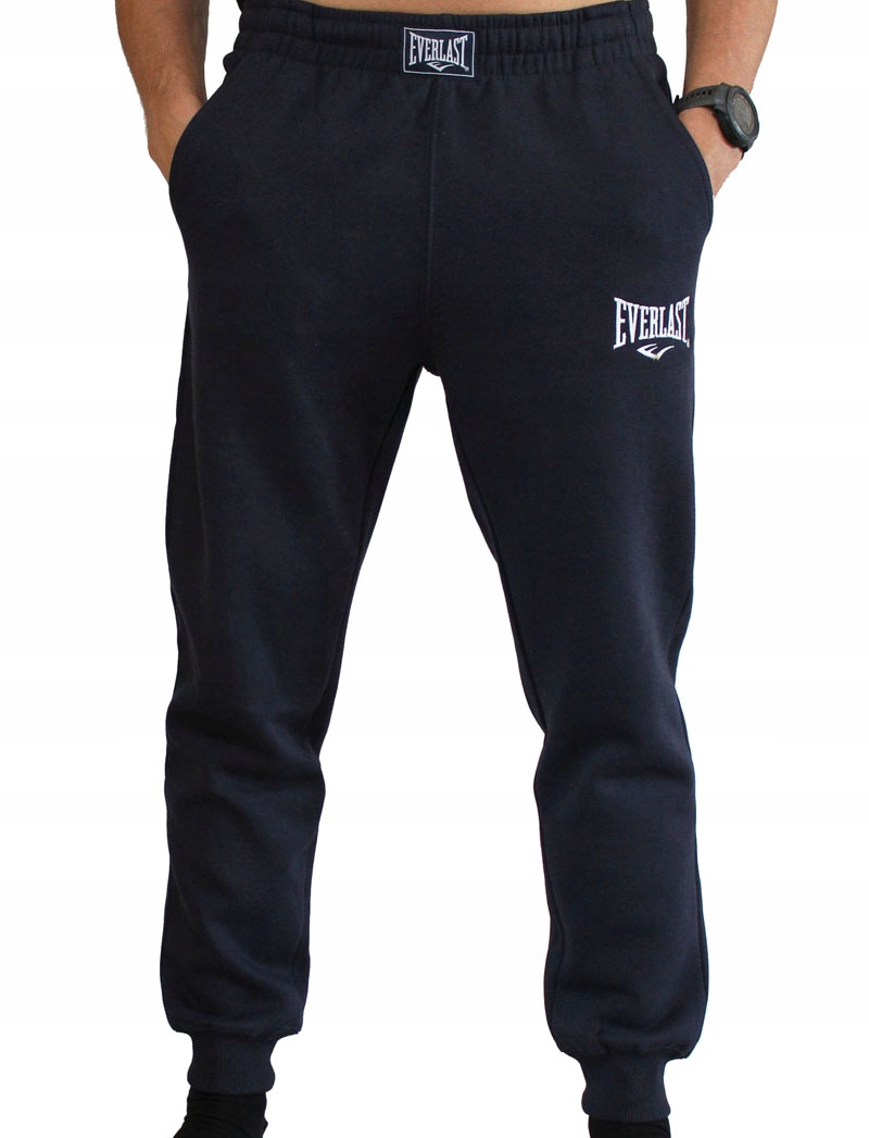 Spodnie Dresowe Everlast Navy dresy Bawełniane męskie rozmiar L Jakość