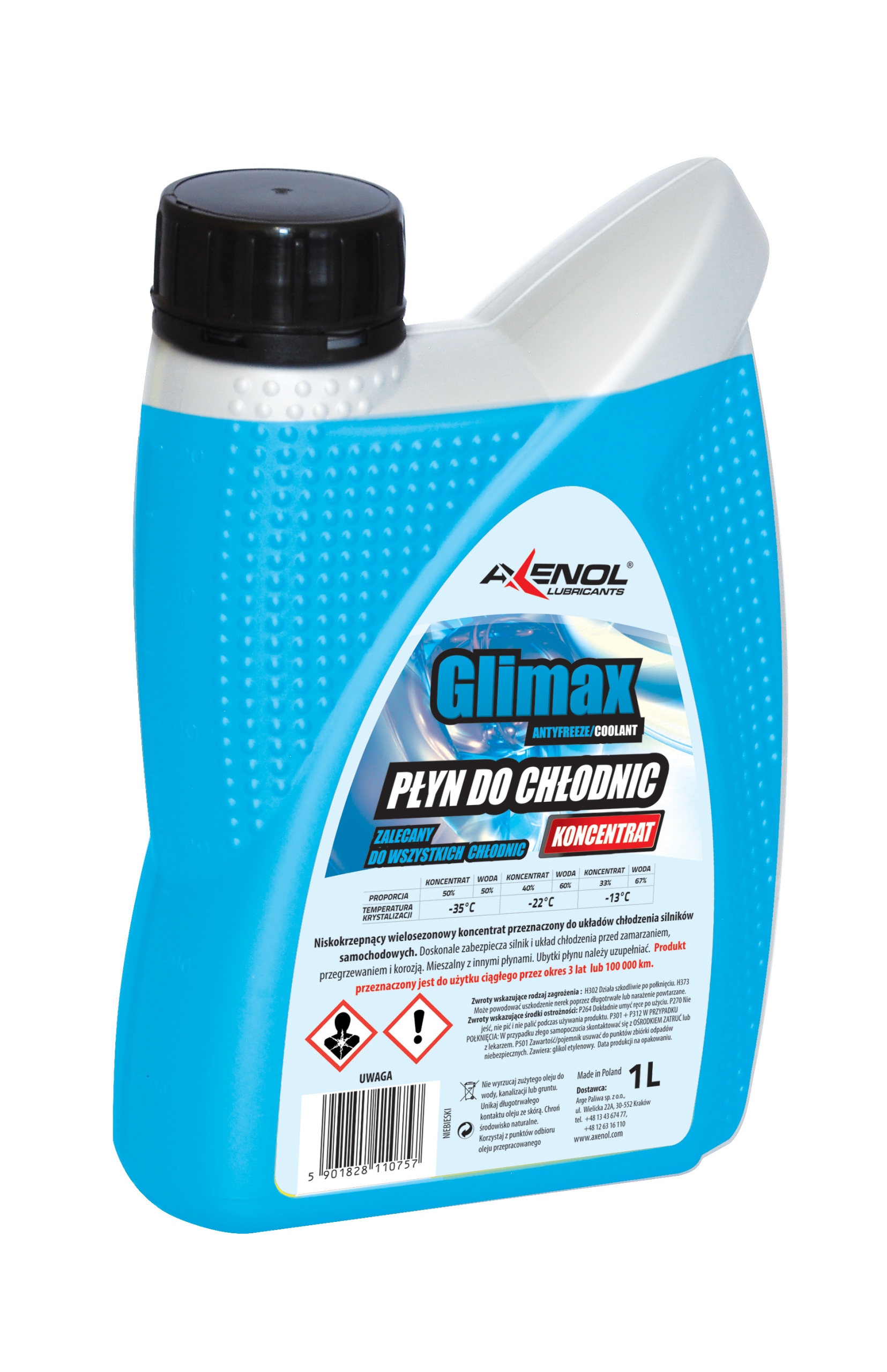 

Płyn do chłodnic Axenol Glimax Koncentrat 1L