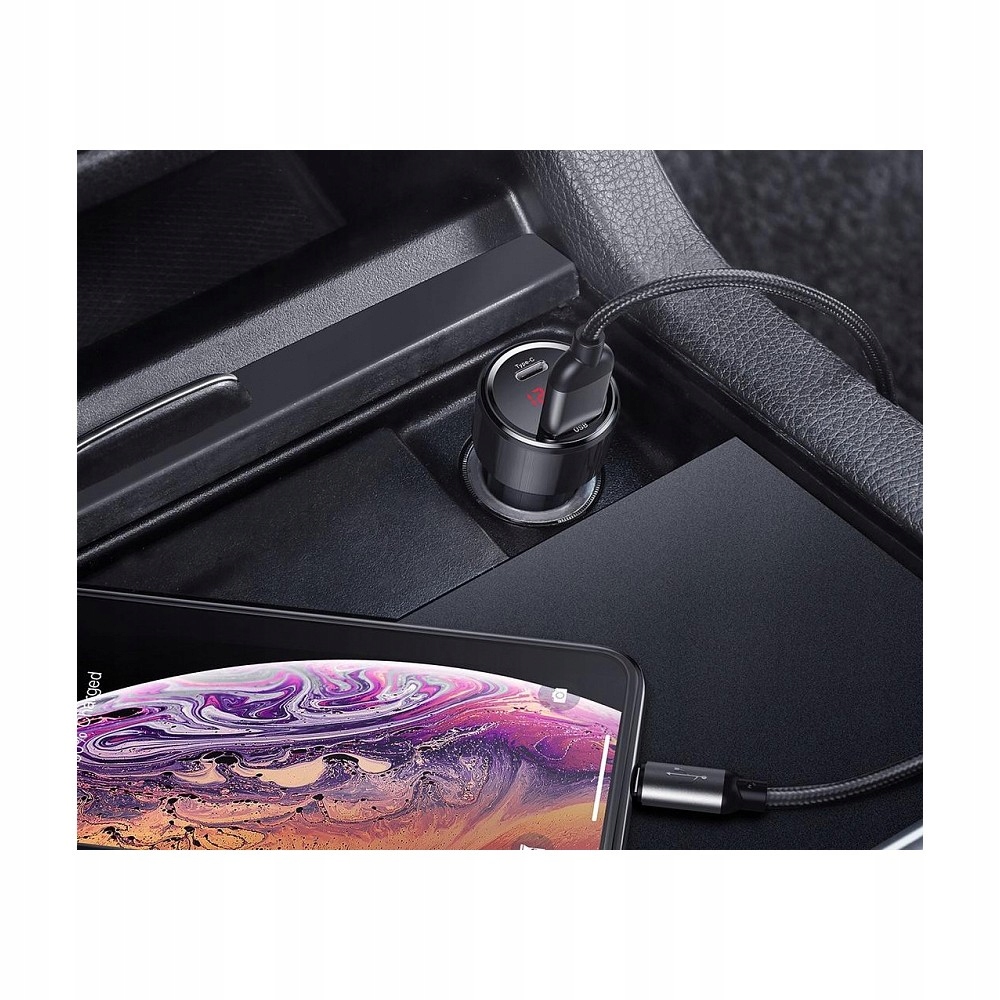 BASEUS ŁADOWARKA SAMOCHODOWA USB-C PD QC 4.0 45W Prąd wyjściowy 6000 mA