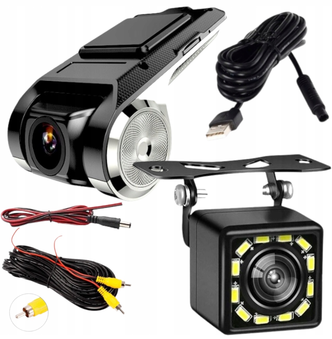 Kamera Cofania 12X Led Rejestrator Jazdy Przód 1280X720P Usb Adas Android