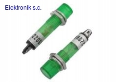 

Kontrolka zielona neonowa 230V 10mm neonówka