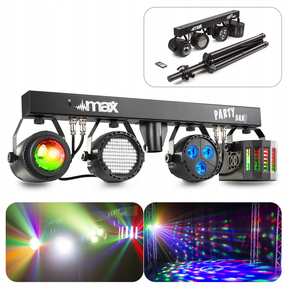 Reflektor+ statyw PartyBar Derby Rgbw DMX pilot