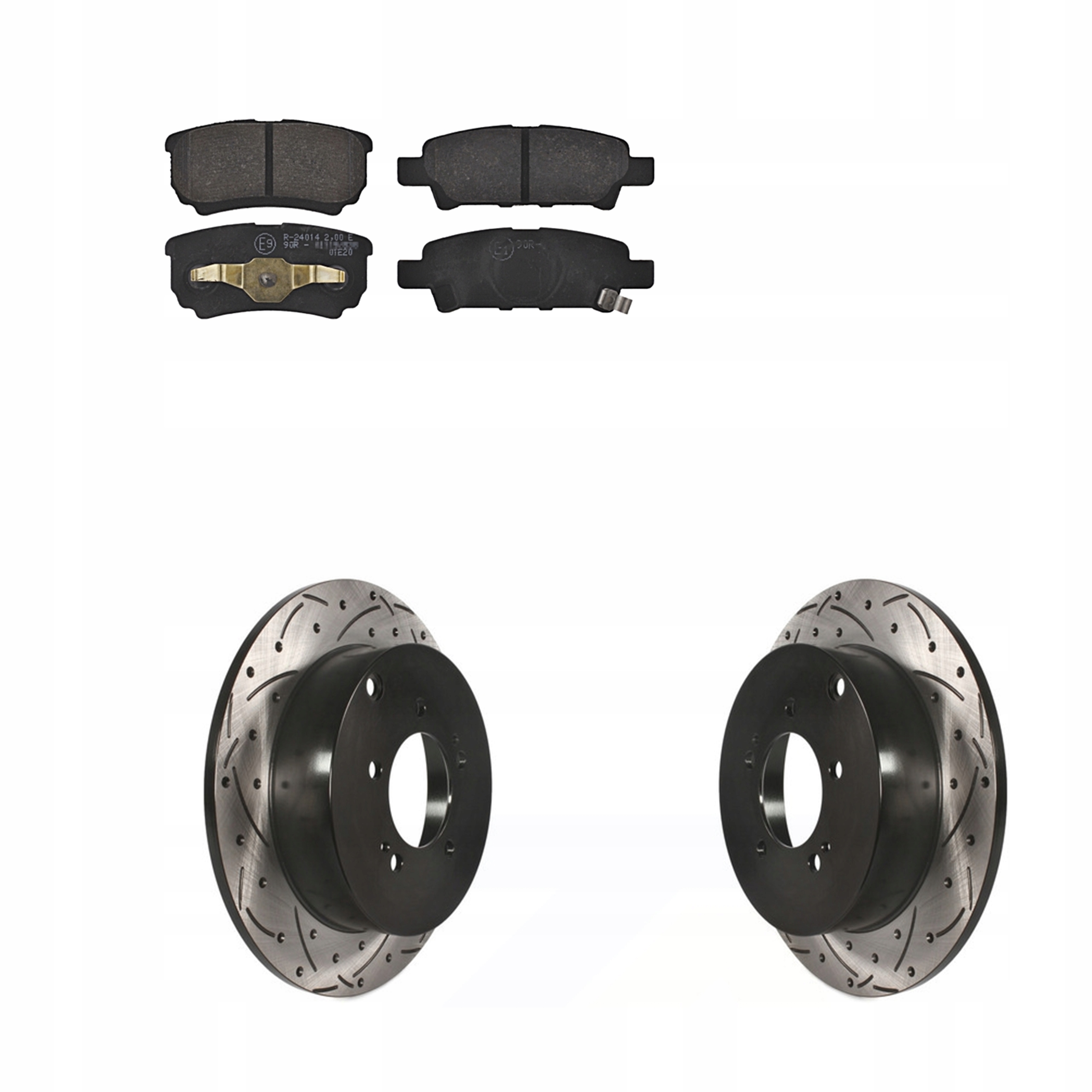 Предварительно просверленные диски с надрезом + задние колодки OUTLANDER и