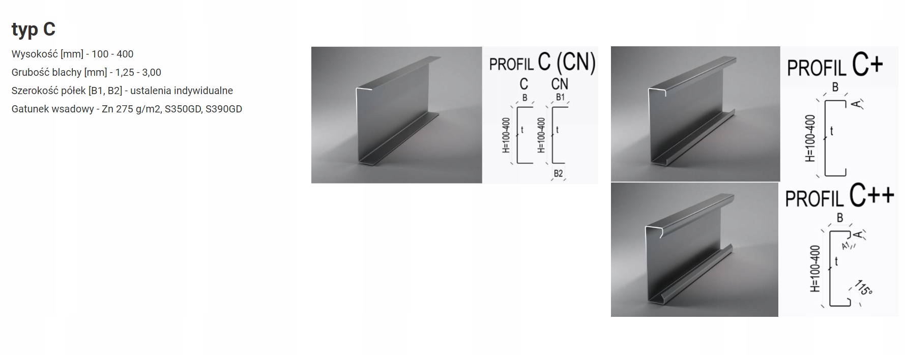PROFIL ścienny stalowy UD-30 3mb ALUSTAR Materiał stal