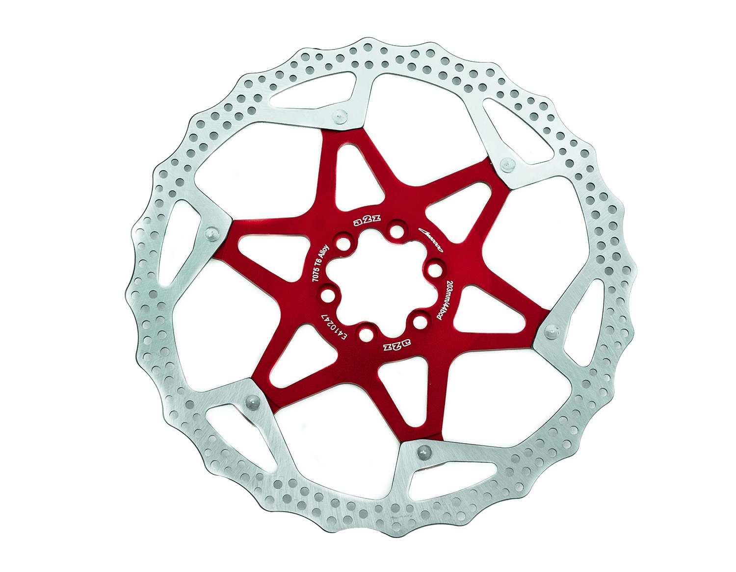 Mocna Rowerowa Tarcza Hamulcowa Aluminiowy Pająk A2Z Atd Red 203mm