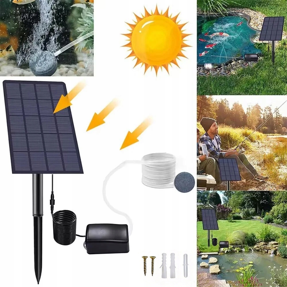 Solární Provzdušňovač Pro Jezírko, Kyslíková Pumpa Pro Akvárium, Zahradu, Rybník