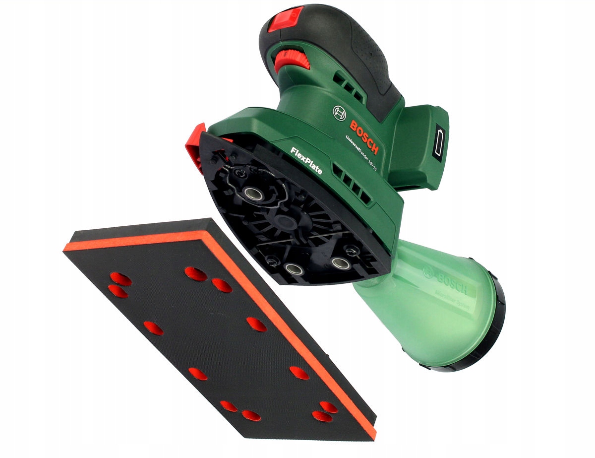 Szlifierka UniversalSander 18V-10 BOSCH korpus Maksymalna prędkość obrotowa 11000 RPM