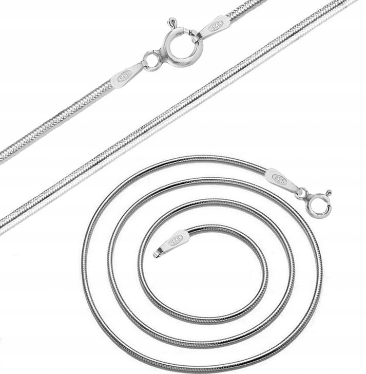 Stříbrný řetízek dámský zmijkový náhrdelník stříbro o ryzosti 925 50 cm