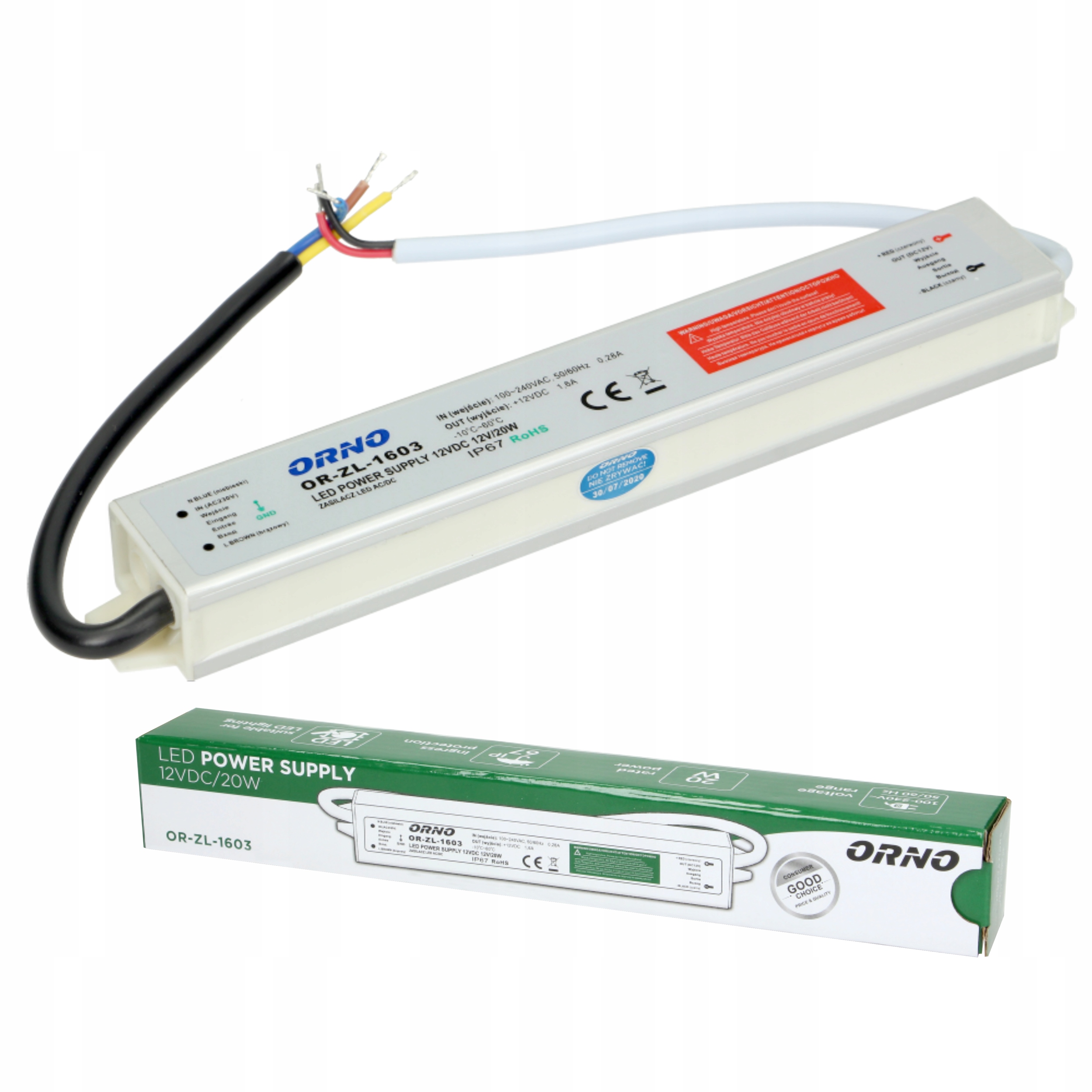 

Zasilacz Do Oświetlenia Led IP67 12V 20W Orno