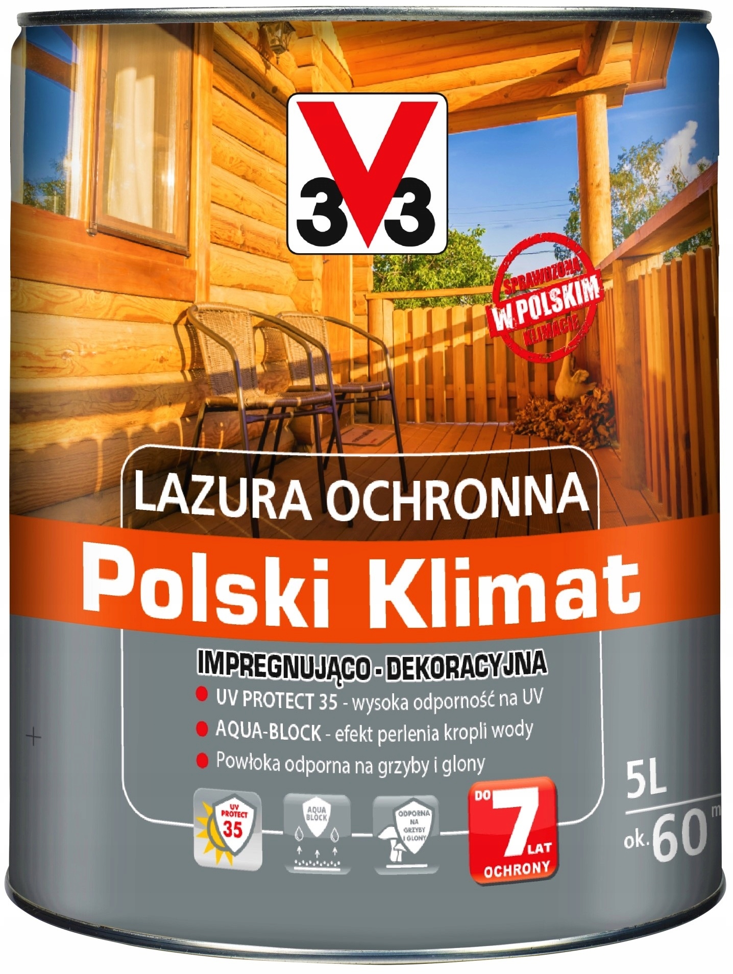 Lazura V33 Polski Klimat 7 lat TEK 5L EAN (GTIN) 3153895166027