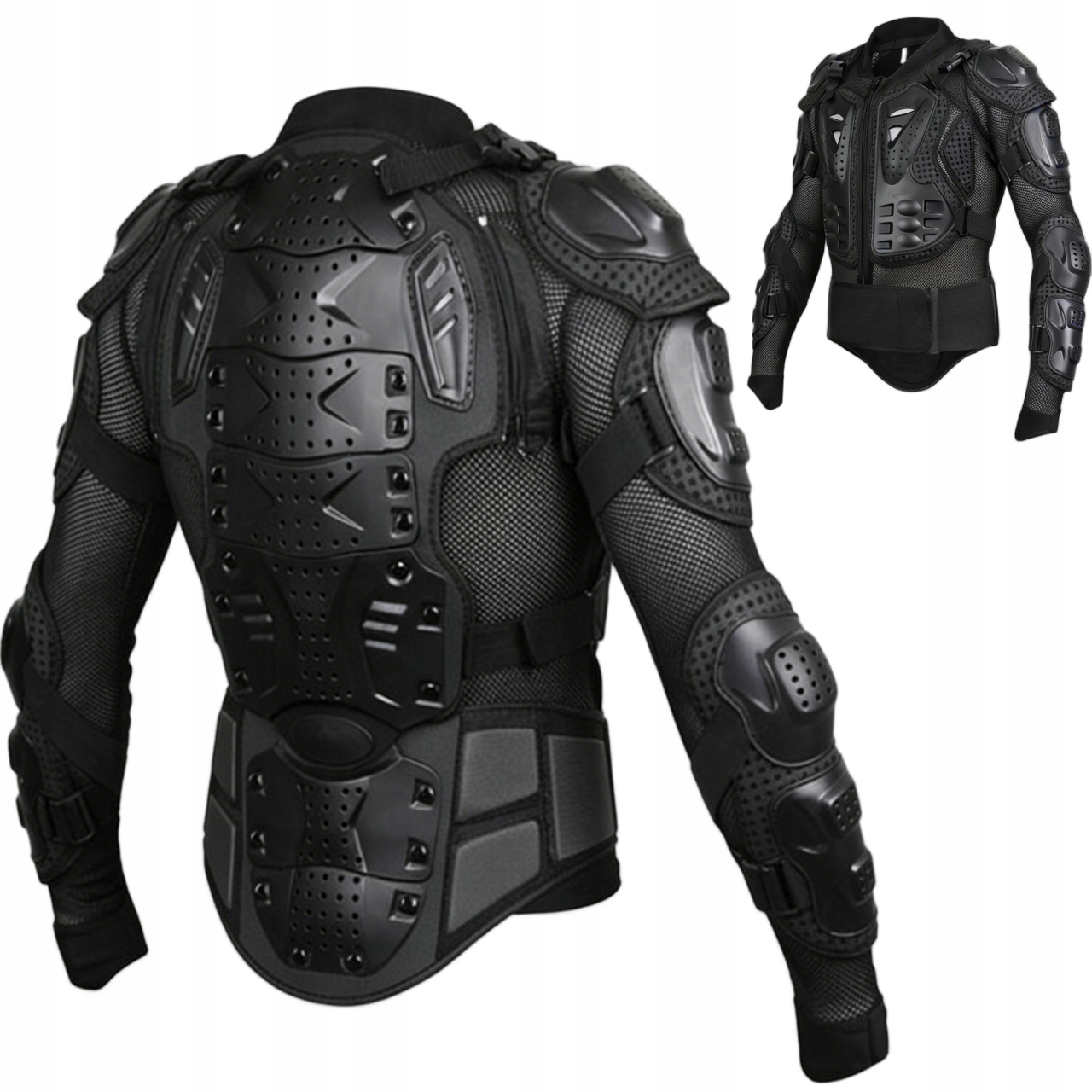 Do: ZBROJA MOTOCYKLOWA ŻÓŁW OCHRANIACZE KURTKA CROSS QUADA ENDURO M czarny