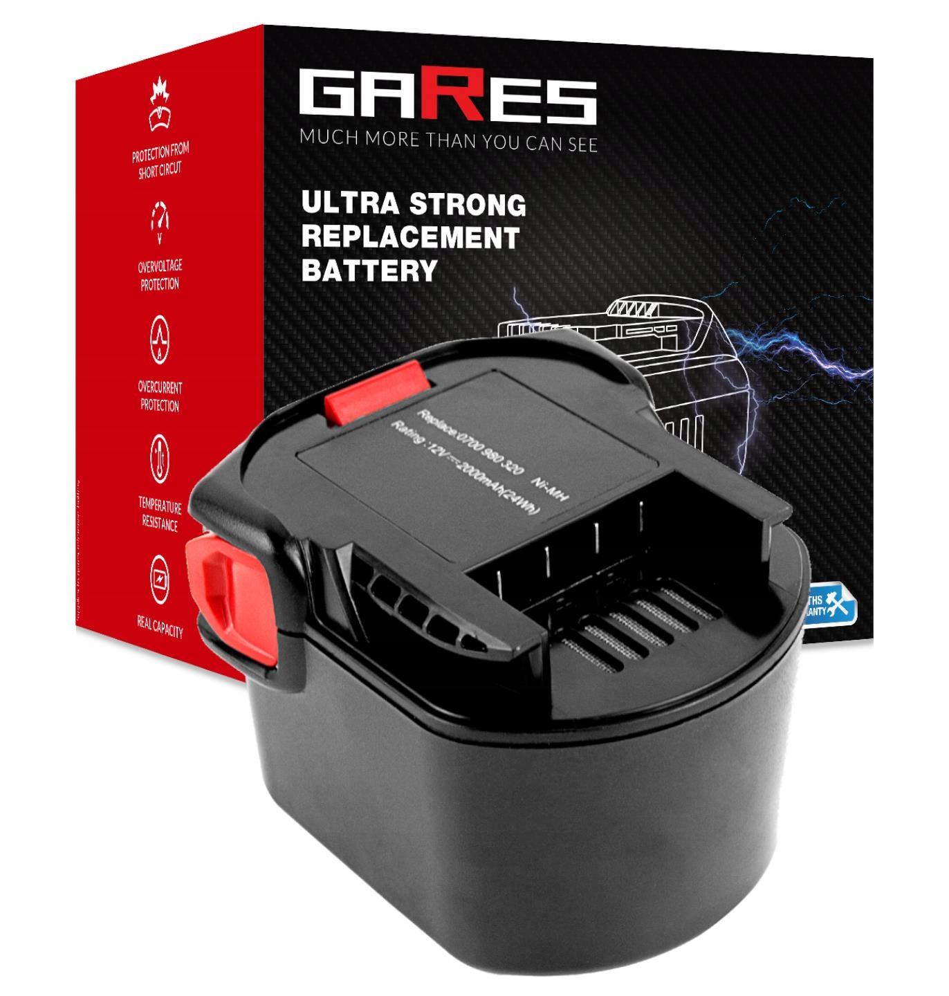 Akumulátor Baterie pro Aeg B1214G B1215R Aeg B1220R Bs 12 G M1230R 12V 2Ah