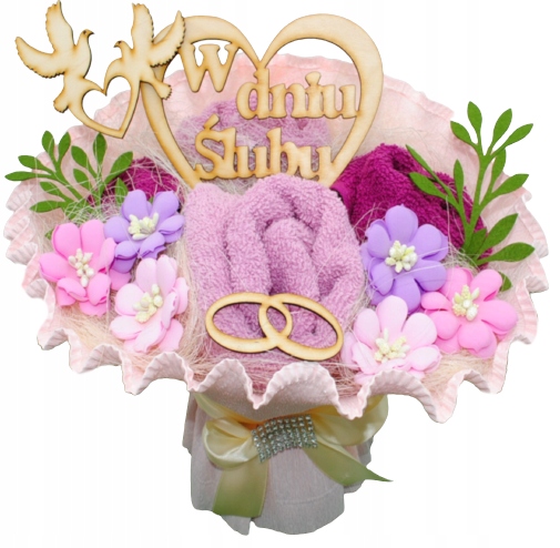 

Bukiet ręczników na ślub dla Pary Młodej