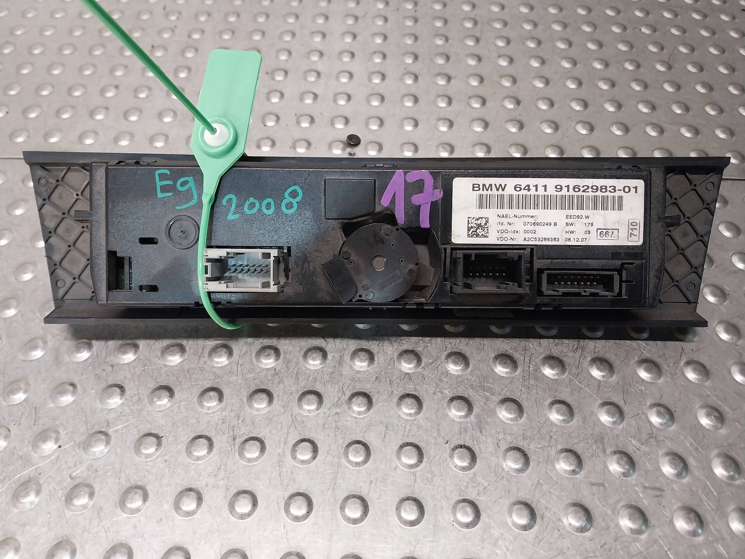 PANEL des lüfters klimaanlage 9162983 BMW E81 E82 E84 E87 E88 E90 E91 E92 E93