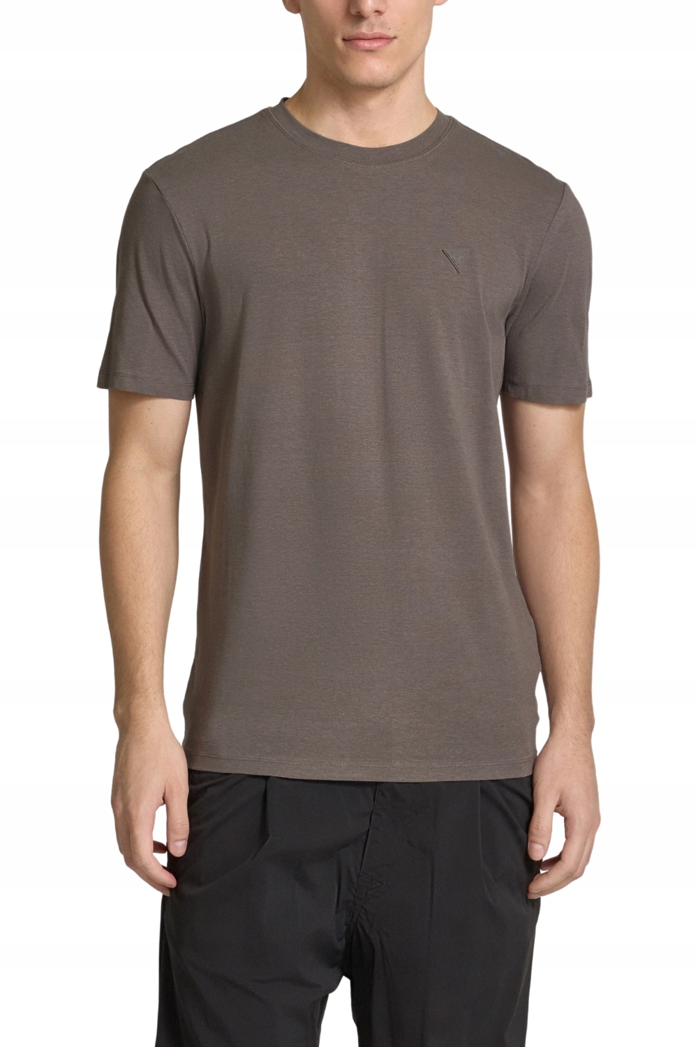 Guess Brązowy t-shirt męski Hedley XXL