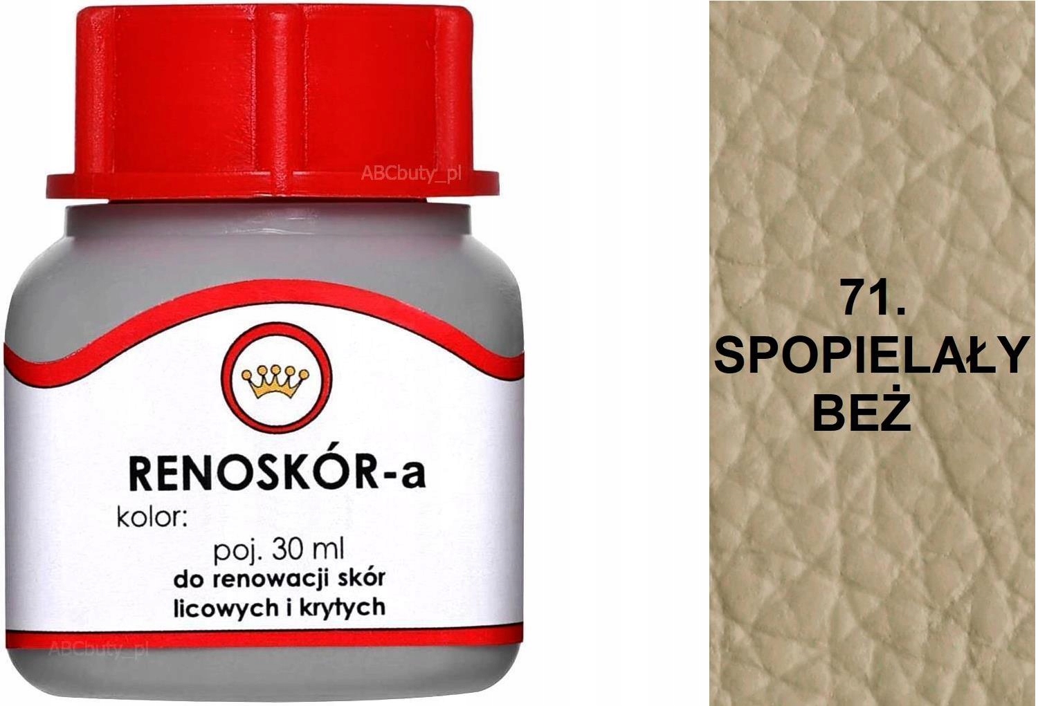 SPOPIELAŁY BEŻ 71 RENOSKÓR 30 ml WILBRA LAKIER FARBA DO BUTÓW SKÓRY G10-01 Marka inna