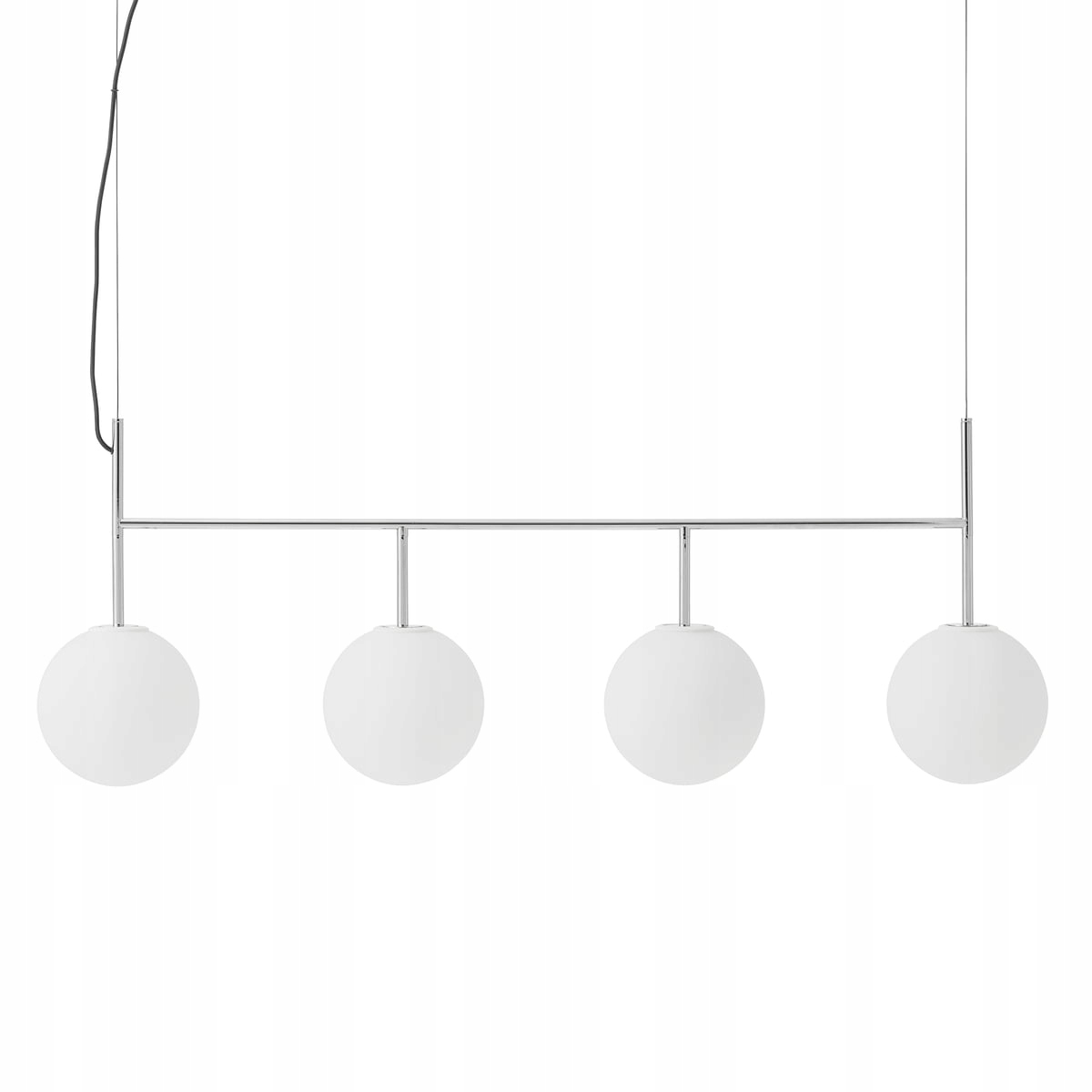 Audo Tr Závesná lampa strieborná chrómovaná štvorcová biela matná