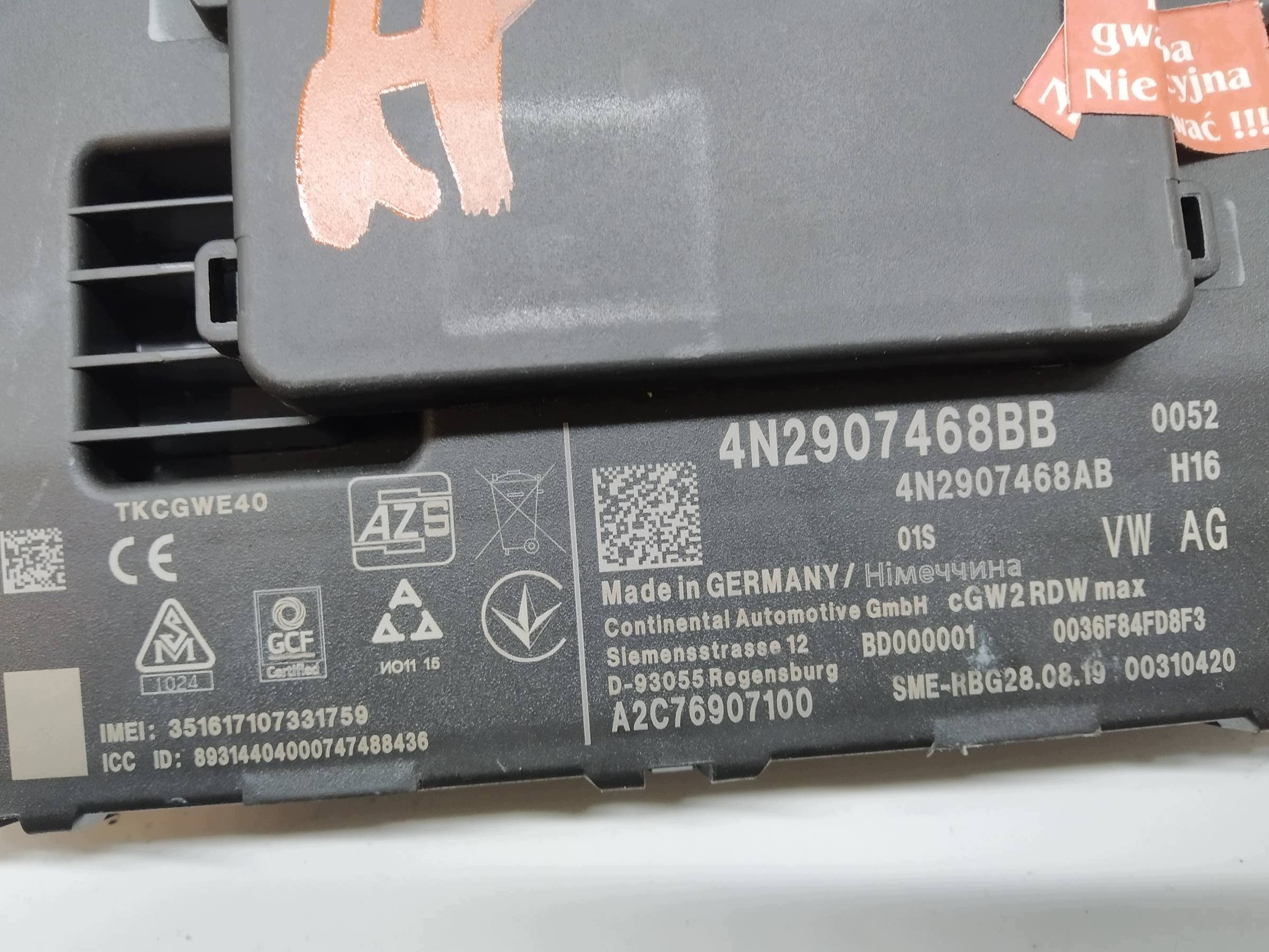 modulo LEGALNY 4N2907468BB Audi A6 V (2018-) C8