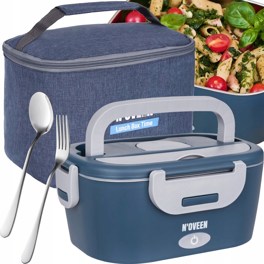 Lunchbox Elektryczny Samochodowy Termos Z Podgrzewaniem Torba Termiczn 1,1L