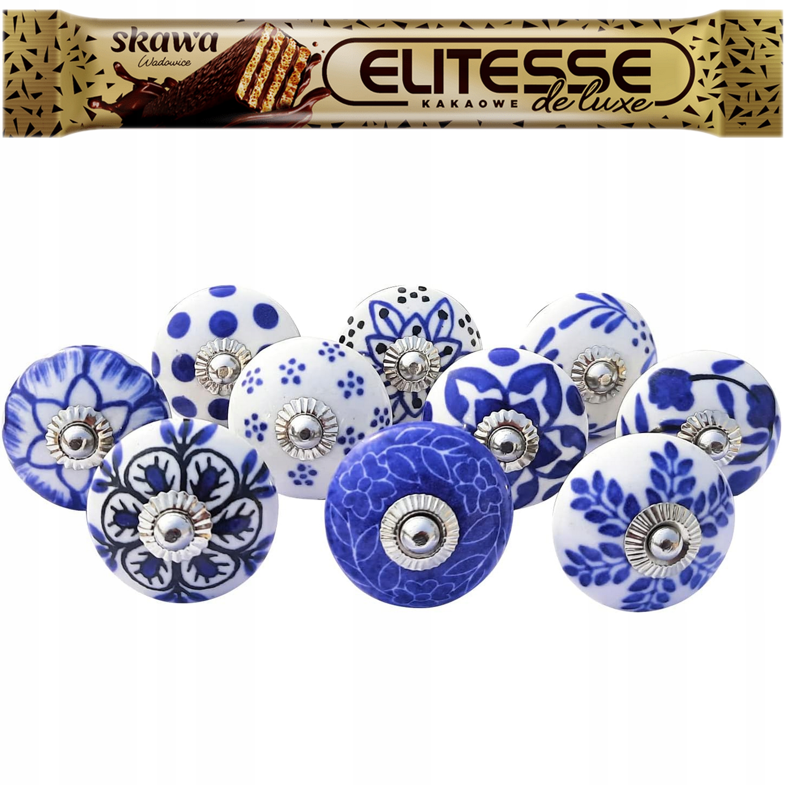 Keramické Knoflíky Natřené Barevnou Barvou 10 Ks Pro Zásuvky Dveří