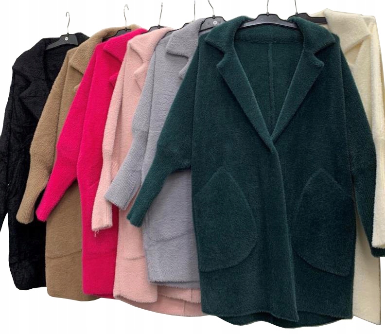 

Płaszcz Alpaka Długi Płaszczyk Wełna Kurtka L