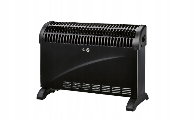 Konvektor, elektrický ohřívač 1800–2000 W Tronik Tkm 2000 B3, černý