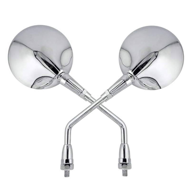 Lusterka Chrom Całe metalowe, Homologacja Gwint M10 Pp Moto Chopper
