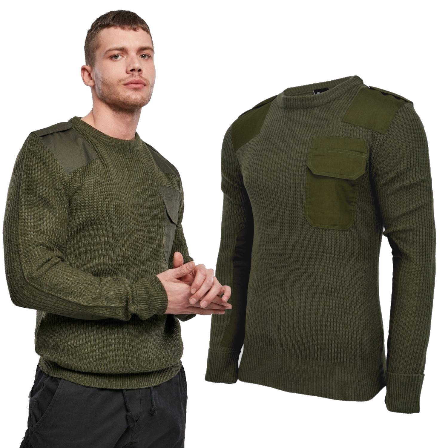 Vojenský svetr Brandit Olive XL