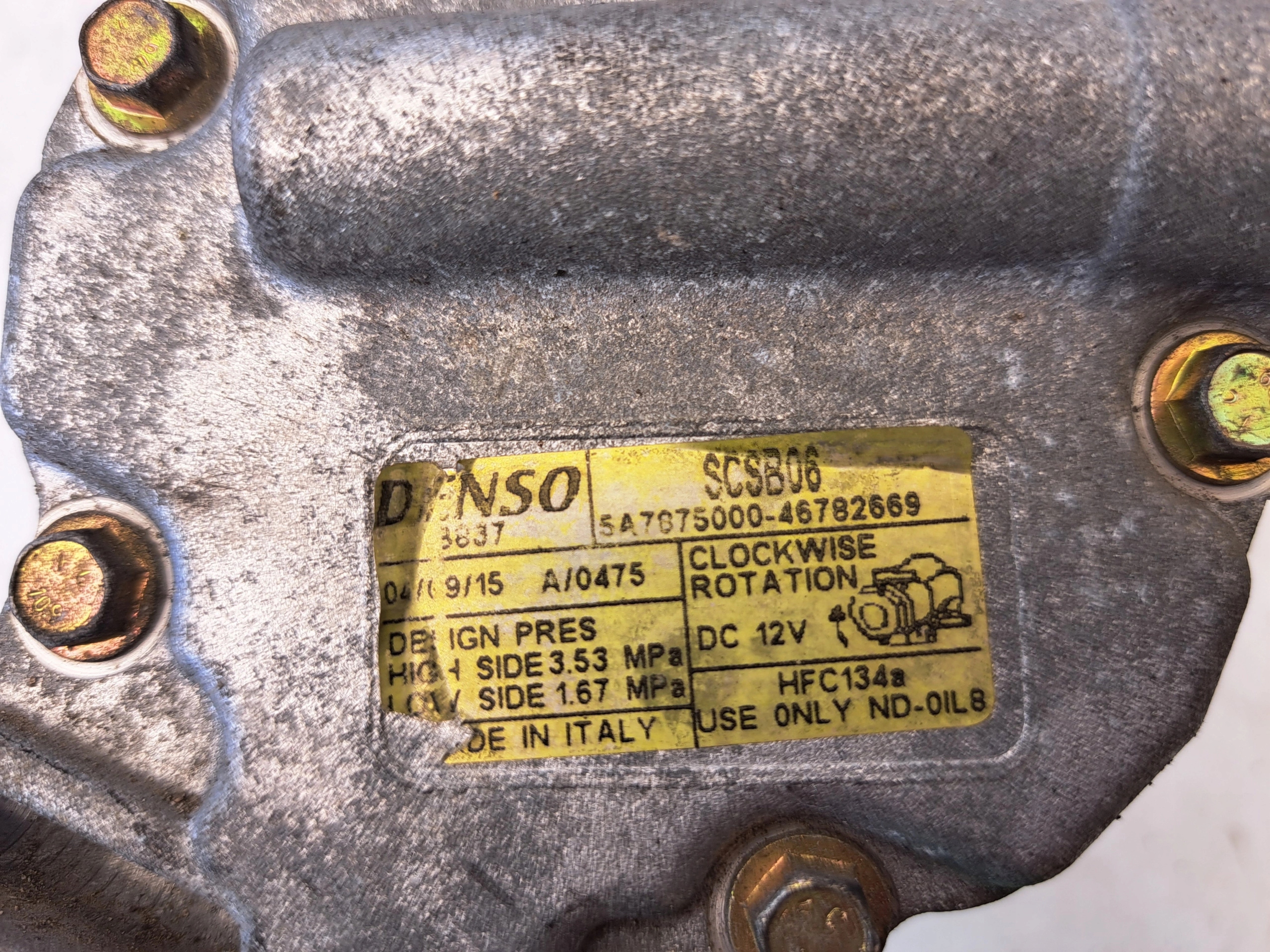 FIAT PUNTO PANDA STILO 46782669 compressor KLIMATYZ