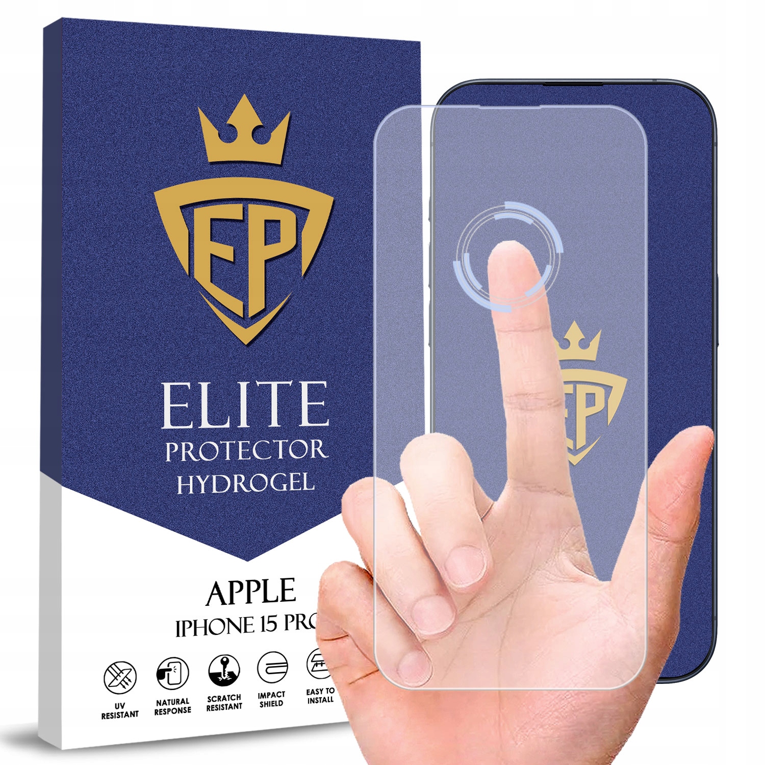 NAJLEPSZE SZKŁO 5D DO APPLE IPHONE 15 PRO NIETŁUKĄCE ELASTYCZNE