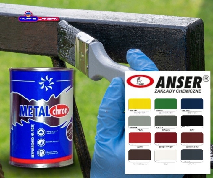 Farba Metalchron Ral 7016 Antracyt 5L Anser