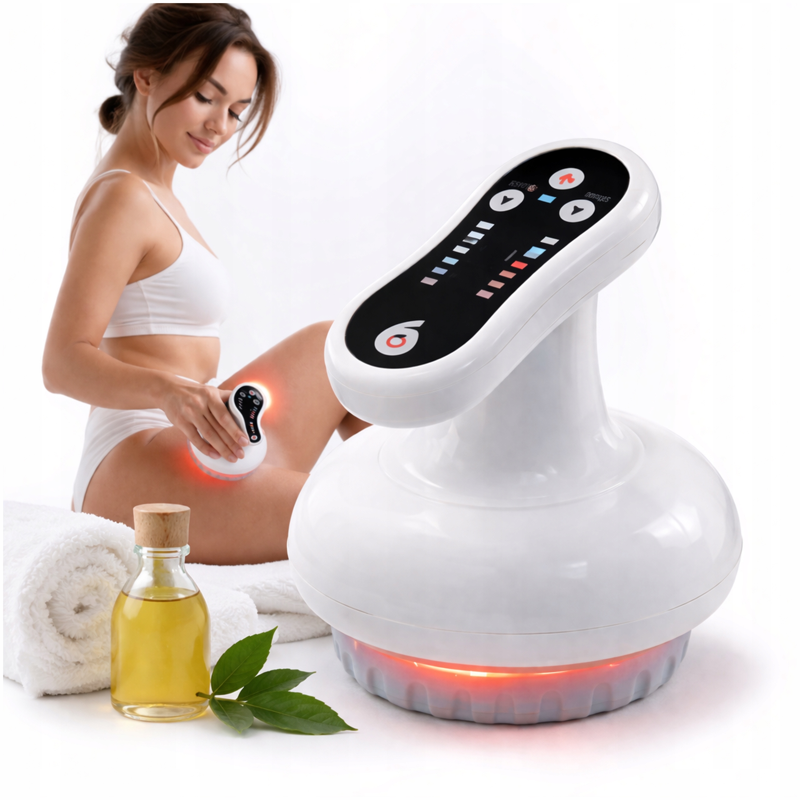 Elektryczna Bańka Chińska Masażer Bezprzewodowy Antycelulitowy Podgrzewanie