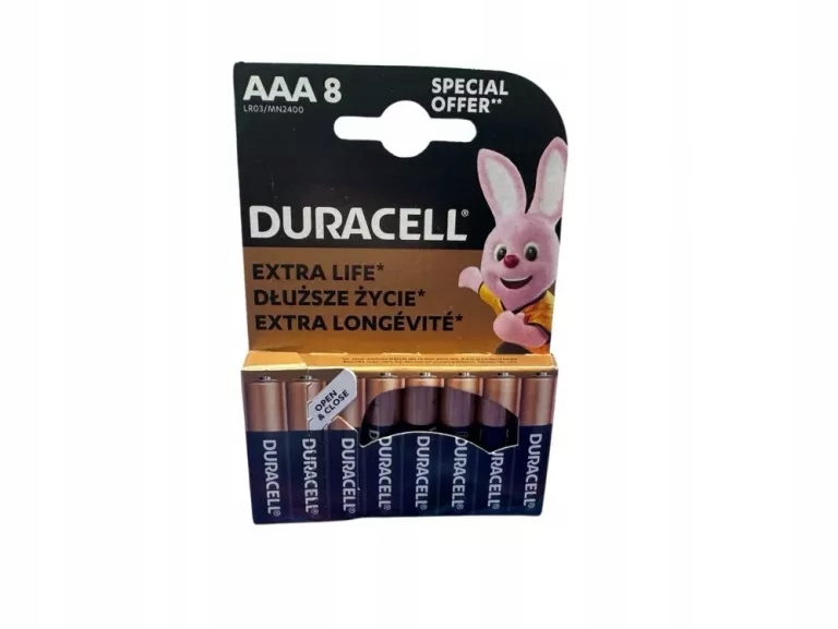 Bateria alkaliczna Duracell AAA (R3) 8 szt.