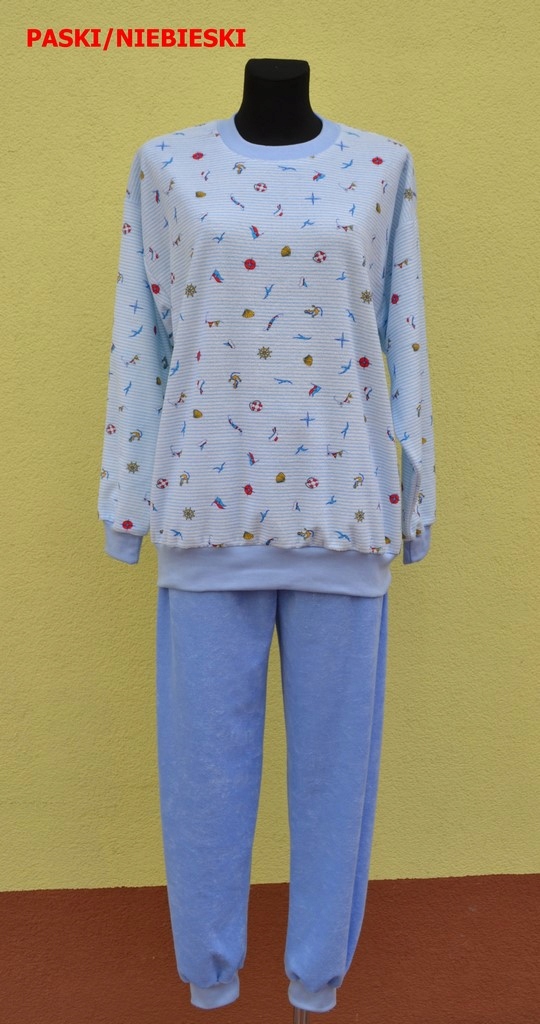 PIŻAMA FROTTE DZIEWCZĘCA ZE ŚCIĄGACZAMI 146 SUTEX Rękaw długi rękaw