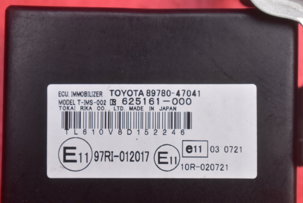 control unit module IMMO 89780-47041 TOYOTA PRIUS 2 II XW20 1.5 VVTi 78 KM