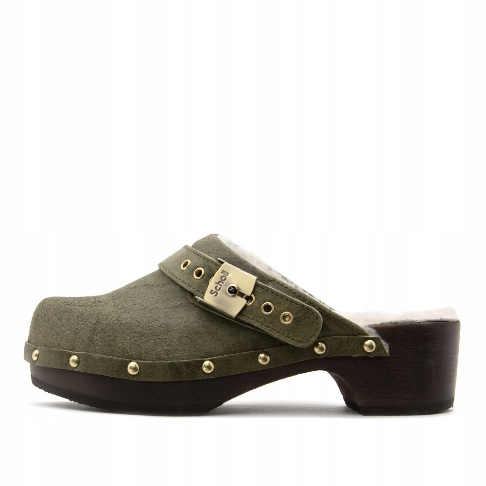 Scholl Chodaki Khaki Kožešina (38)
