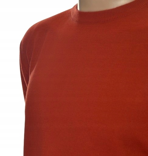 Pánský svetr z kašmíru a merino vlny merino kašmírový 5XL cihlový174