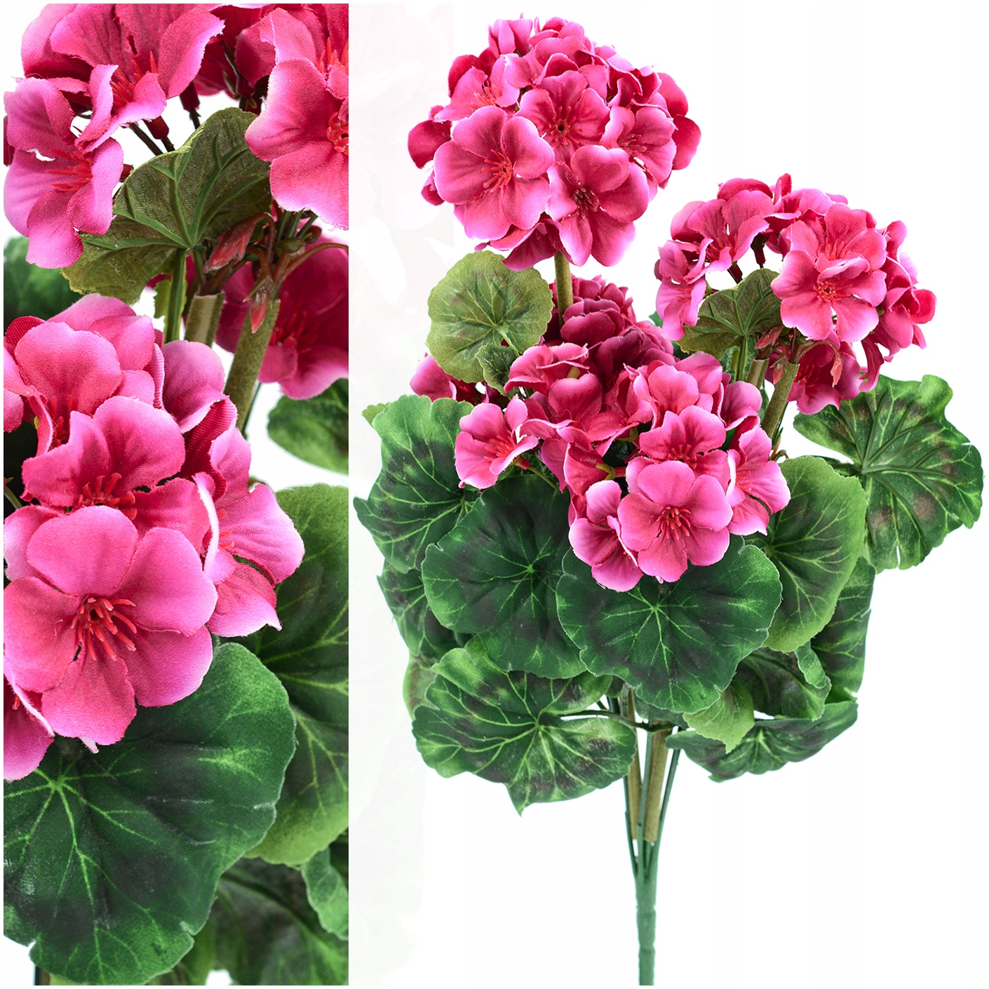 

Pelargonia Bukiet Sztuczne Kwiaty Różowe Gałązka
