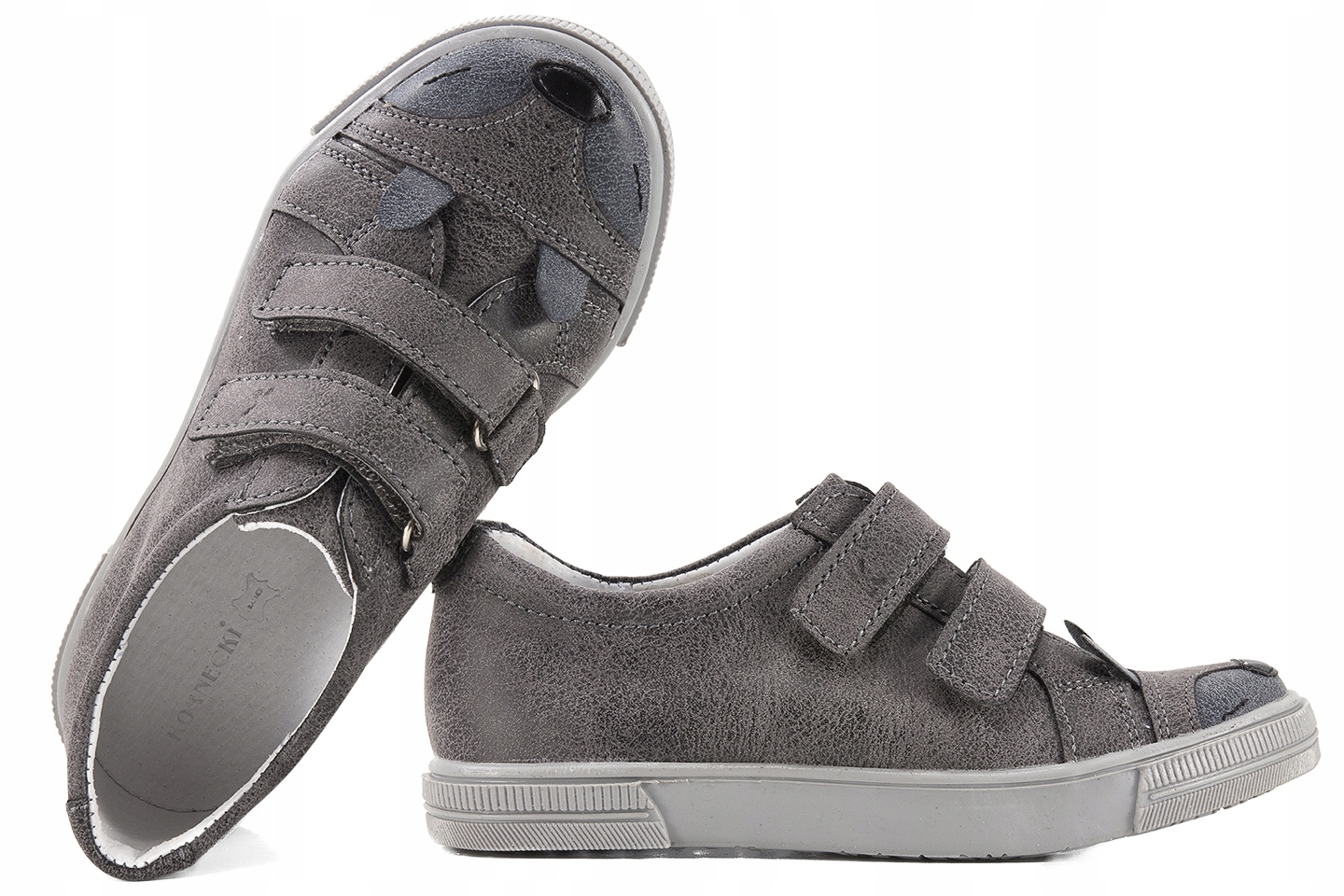 

Kornecki 6515 Półbuty Chłopięce Trzewiki grafitowe