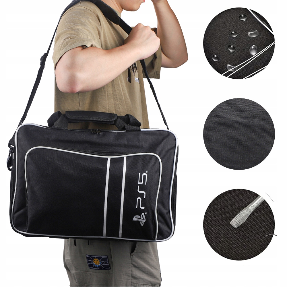 TORBA NA KONSOLE PS5 PADY SZTYWNA PODRÓŻNA Z PASKIEM NA RAMIĘ Z UCHWYTEM Stan opakowania oryginalne