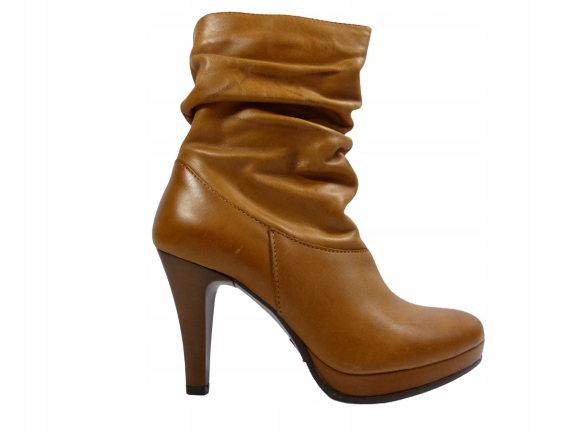 dámské kotníkové boty platformy kožené lodičky ořechové kozačky platfo Sala 36