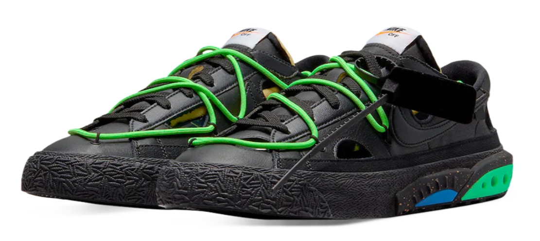 Sportovní boty Nike Blazer Low Černá Zelená kůže DH7863-001 42