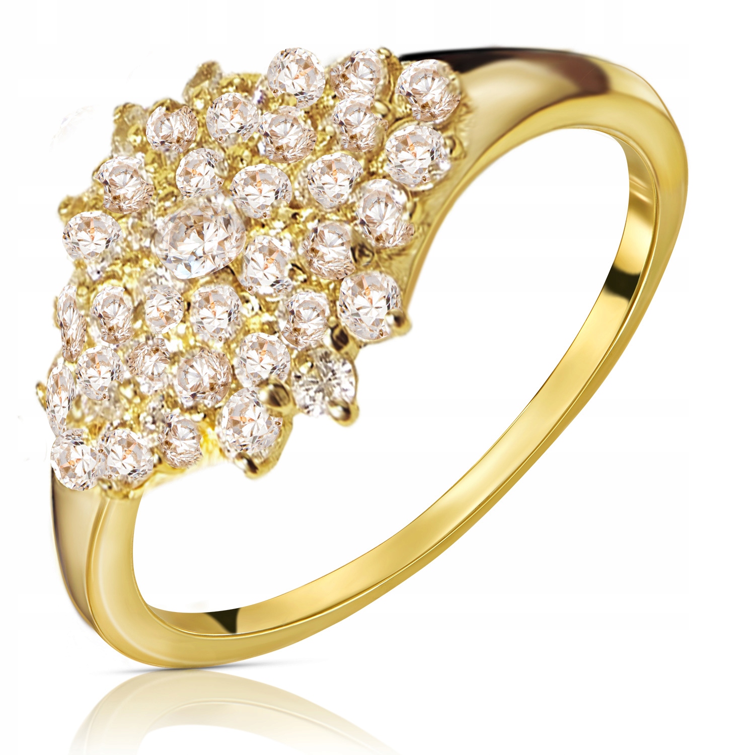 

Złoty Pierścionek Zaręczynowy 333 8K Cyrkonia r22