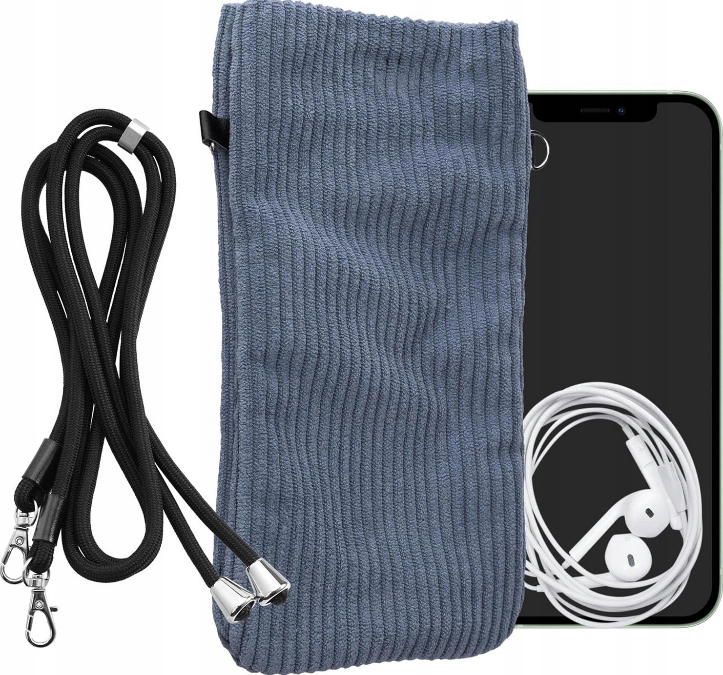 Torba Na Telefon 17X9CM Etui Pokrowiec Woreczek Sztruksowy Modny Duży