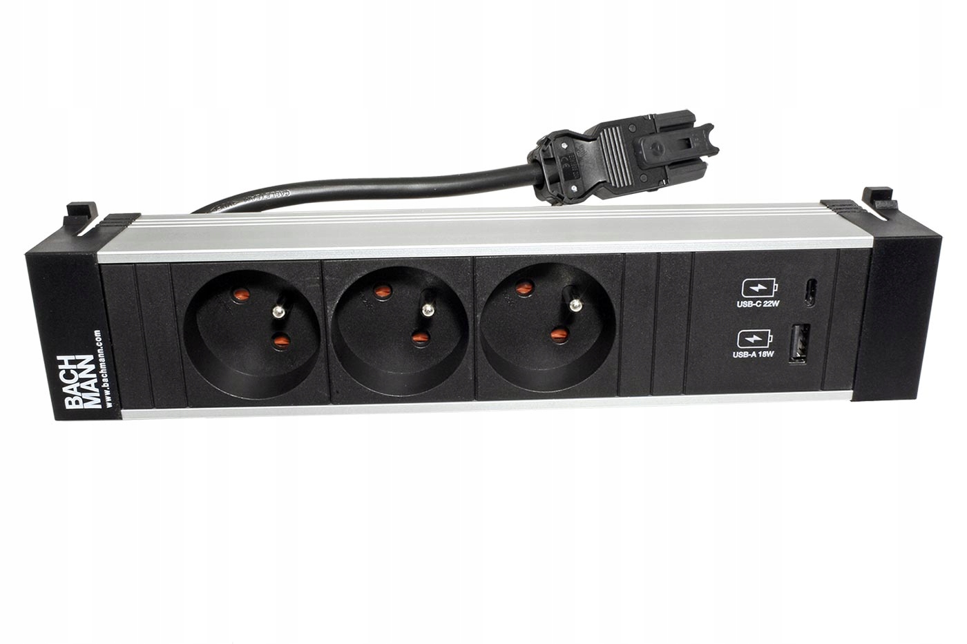 Bachmann Power FRAME,box pro 4 moduly,3x zásuvka CZ,zdroj(USB A,C)(916.526)