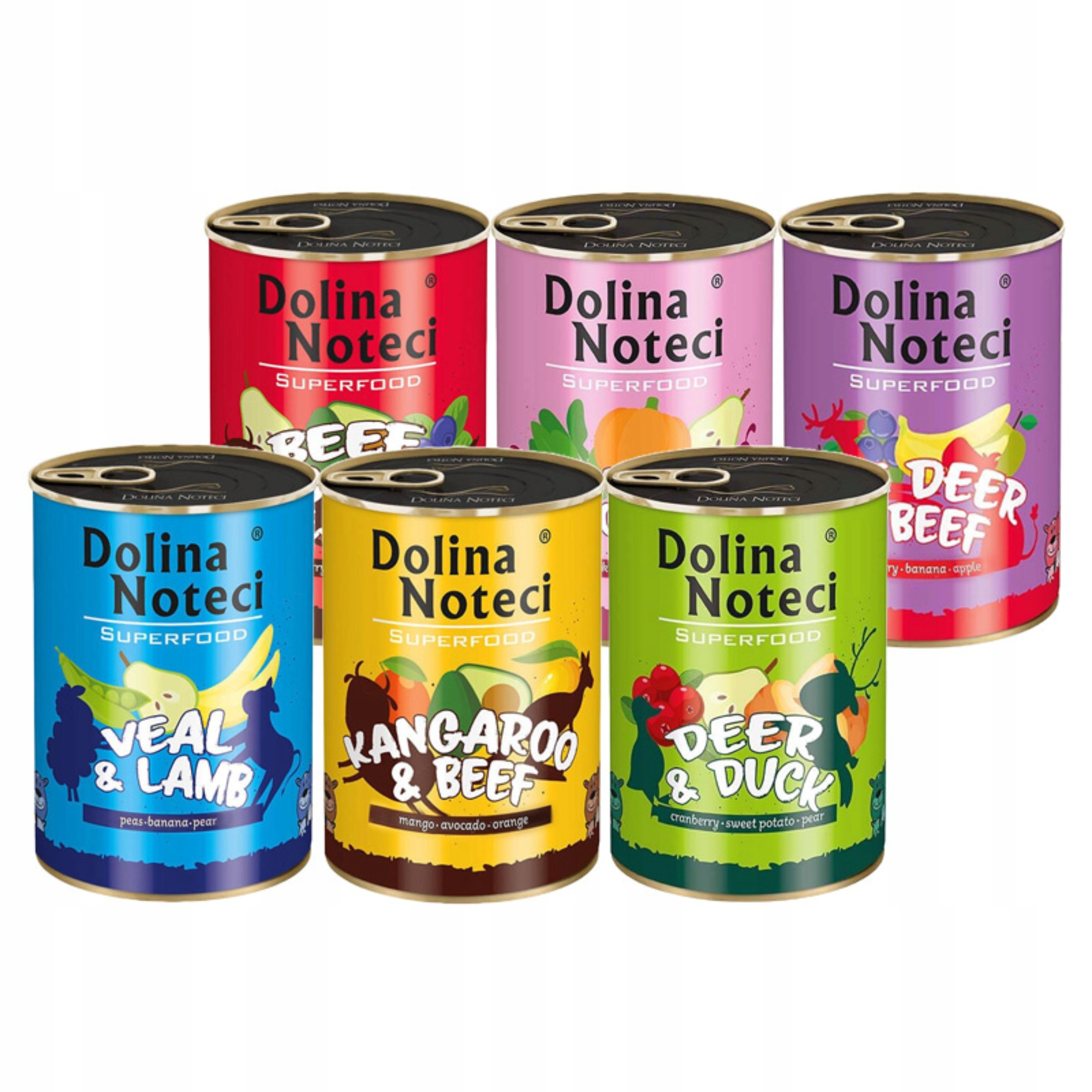 Vlhké krmivo pro psa Dolina Noteci Superfood MIX Chutí 12x400g